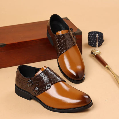 Jorven Leather Monk Shoes